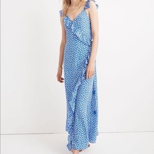 Madewell Daisy Blue Ruffle Maxi Dress - Size 8